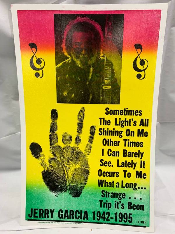 lot 67 image: Jerry Garcia Poster on Heavy Stock 14 x 22