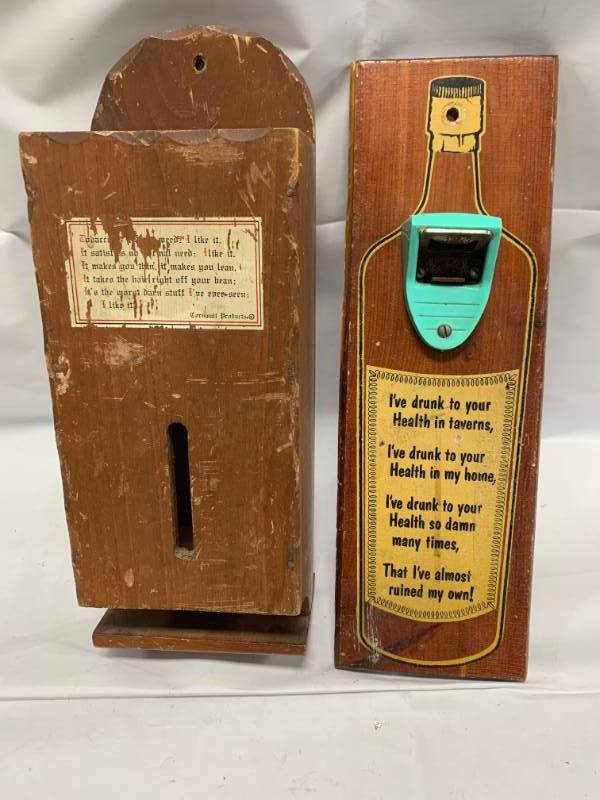 lot 68 image: Antique Cigarette Dispense & Bottle Opener
