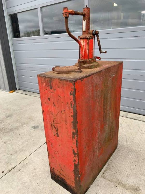 lot 70 image: Old Gas Station Self Serve Oil Gusher Pump  Tank