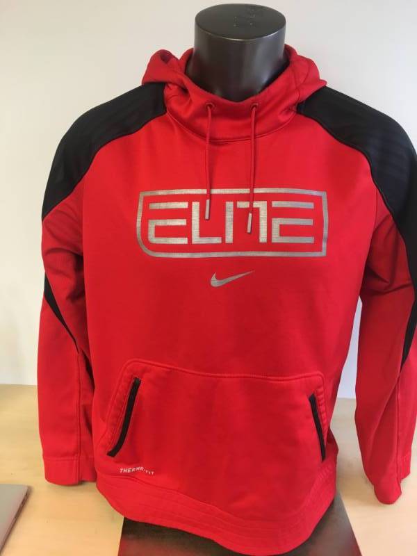 red nike elite hoodie