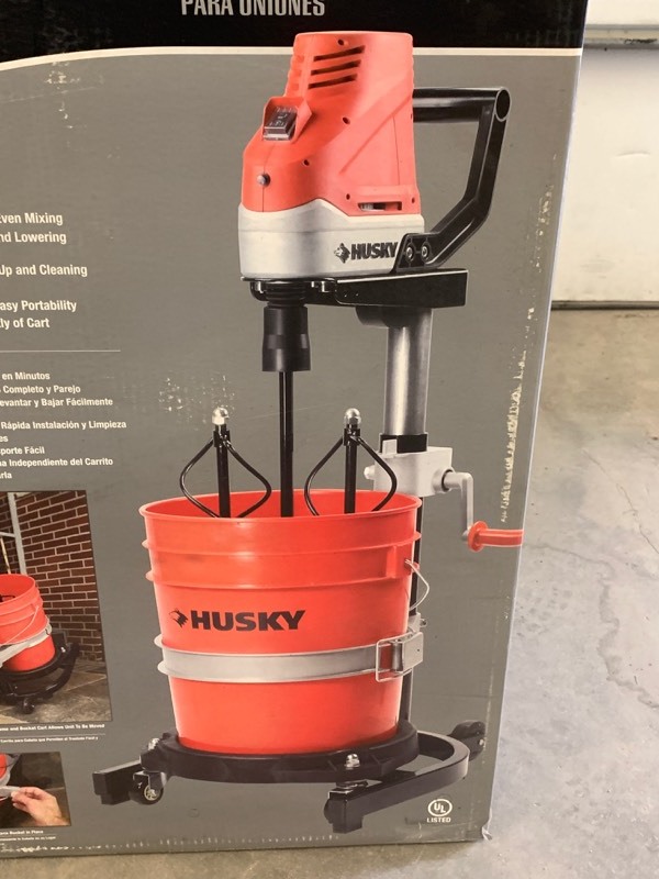 lot 25 image: Husky Portable Electric Mortar Mixer