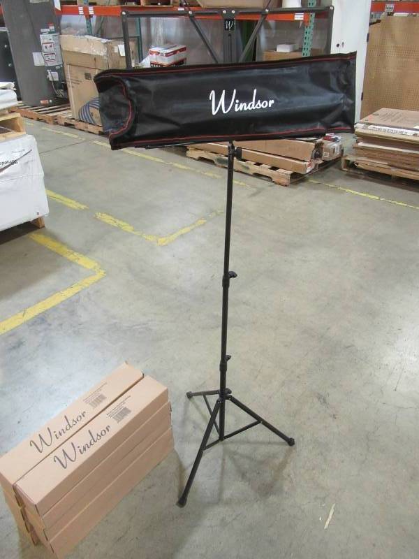 lot 154 image: 10 Windsor 050151-BK Windsor Music Stand With Bag - Black - NEW IN BOXES