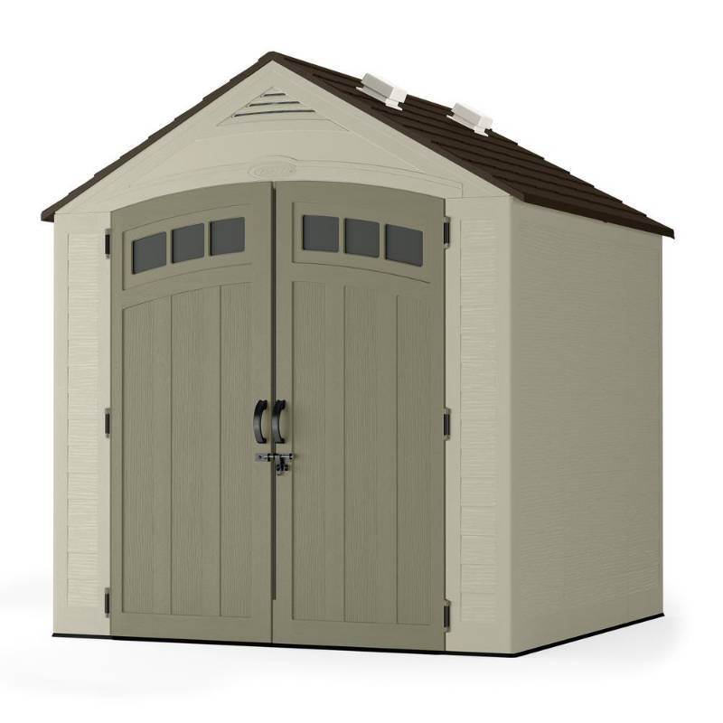 lot 9 image: Suncast Vista 7 ft. x 7 ft. Resin Storage Shed BMS7702