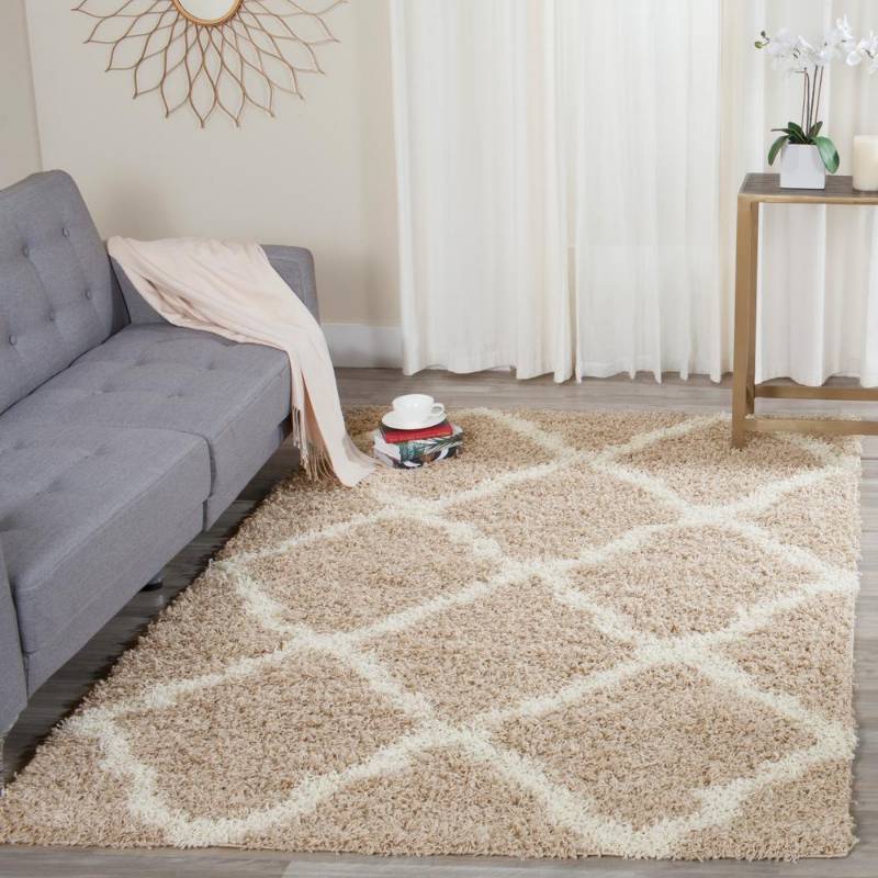 lot 61 image: Safavieh Dallas Shag BeigeIvory 4 ft. x 6 ft. Area Rug, SGD257D-4