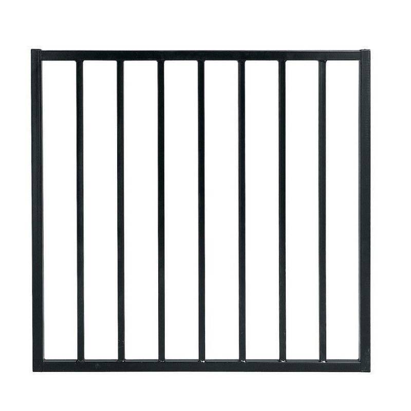 lot 86 image: US Door & Fence Pro Series 3 ft. x 2.6 ft. Black Steel Fence Gate, G2GHDS33X32US