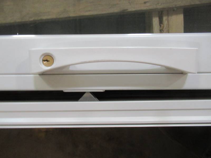 Reliabilt Clear Glass White Vinyl Universal Reversible Double Door