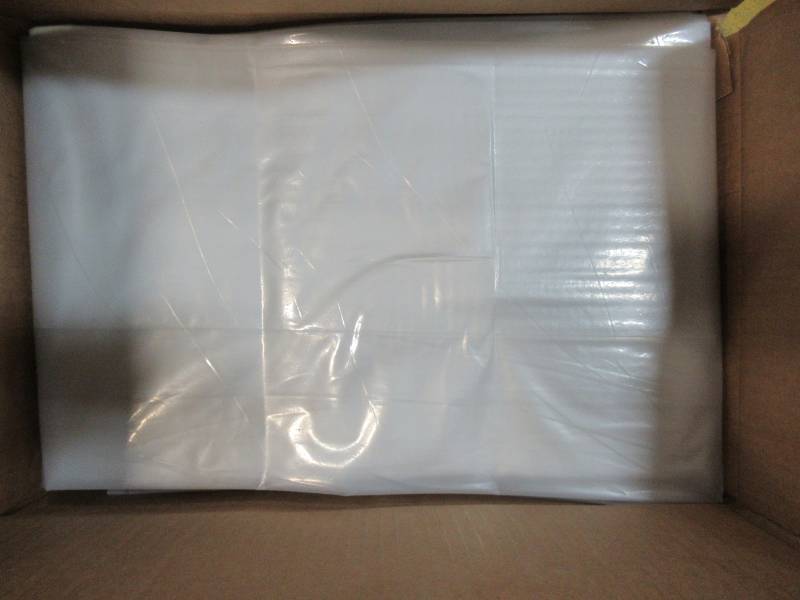 lot 160 image: Amsan 22 x 14 x 58 Clear Trash Bags - 100 pack - 2 Cases