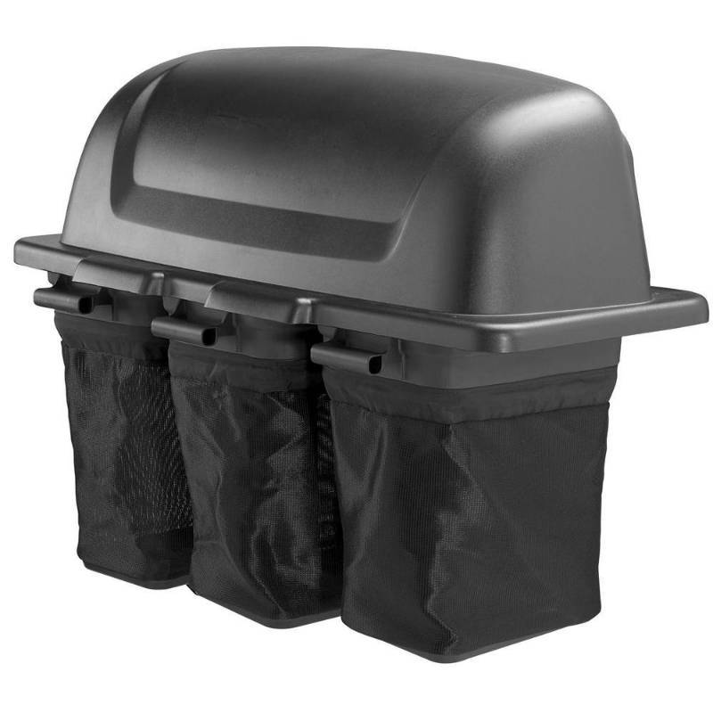 lot 166 image: Universal 54 in. 3-Bin Soft Sided Bagger, 960730026 - For Parts or Restore - Missing Parts
