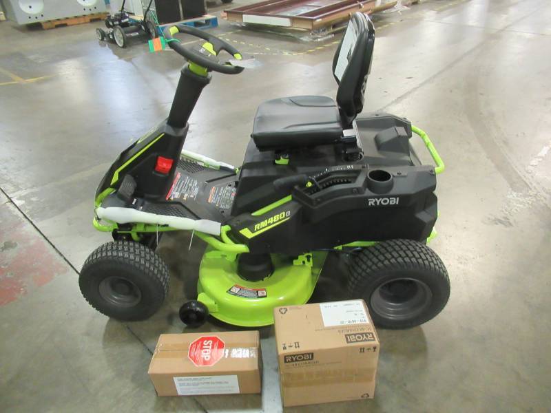 lot 2 image: Ryobi 38 in. Battery Electric Riding Lawn Mower, RY48110 - BRAND NEW RUNS PERFECT