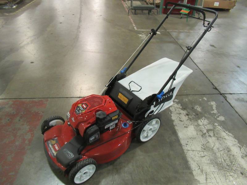 lot 13 image: Toro 22 in. Recycler SmartStow High Wheel Variable Speed Walk Behind Gas Self Propelled Mower, 20339