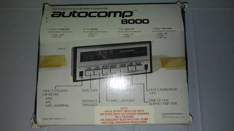 lot 27 image: Autocomp 8000 on board computer for older vehicles without cruise control