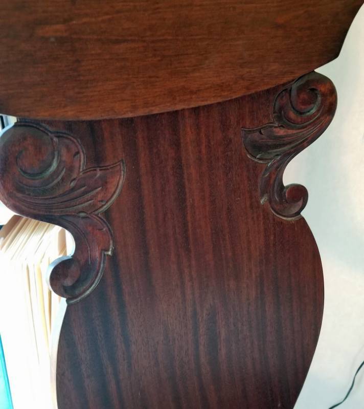 lot 28 image: Antique Wood Arm Chair with Turned Arms