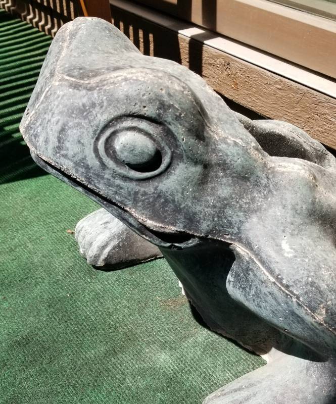 lot 33 image: Fun Concrete Frog Planter