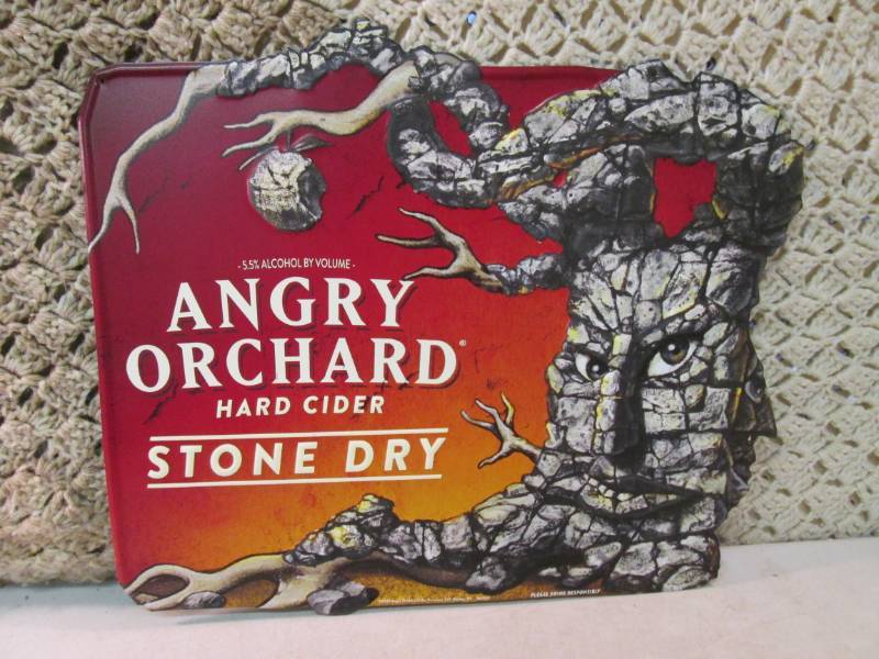 lot 8 image: Angry Orchard Hard Cider Tin Sign A...