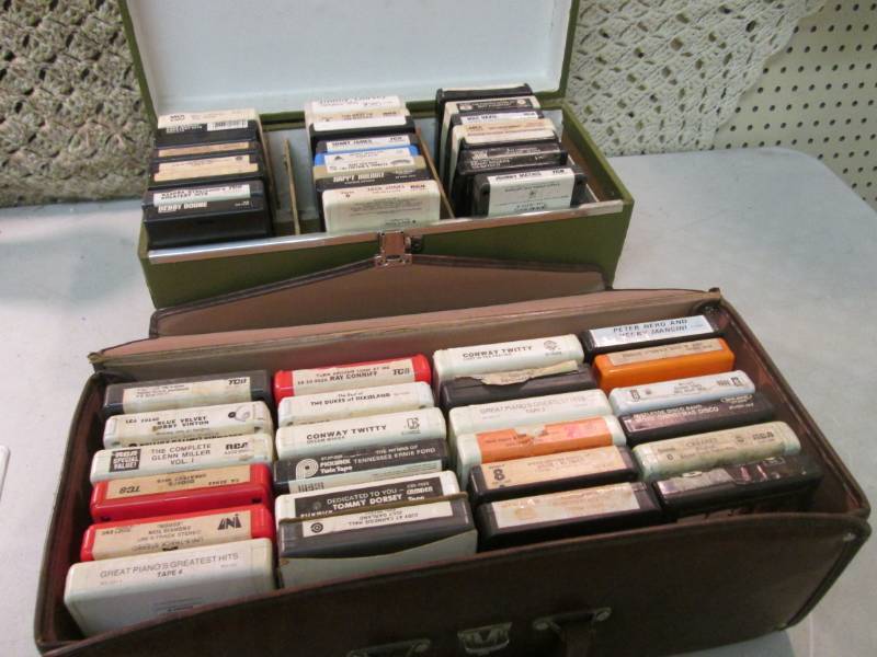 lot 61 image: 2 Cases of 8-Track Tapes  F-0...