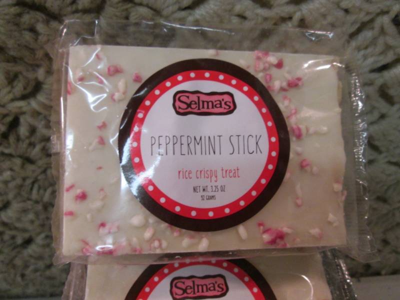 lot 74 image: 11 Peppermint Stick Rice Crispy Tre...