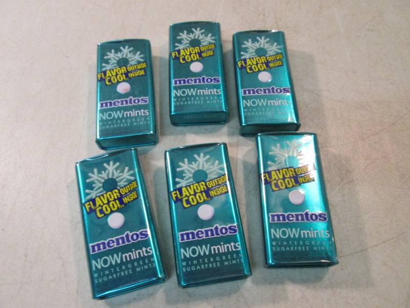 lot 75 image: 6 Mentos Now Mints Wintergreen Best...