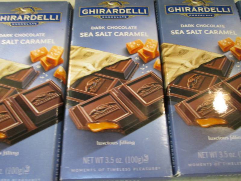 lot 83 image: 5 Ghirardelli Dark Chocolate Sea Sa...