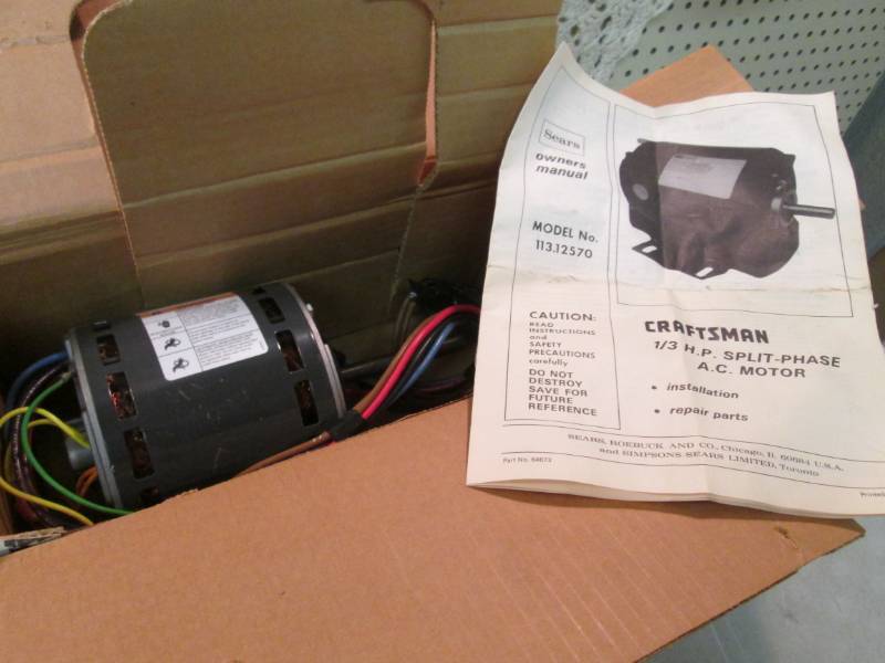 lot 92 image: Craftsman 13 hp Split Phase AC Mot...