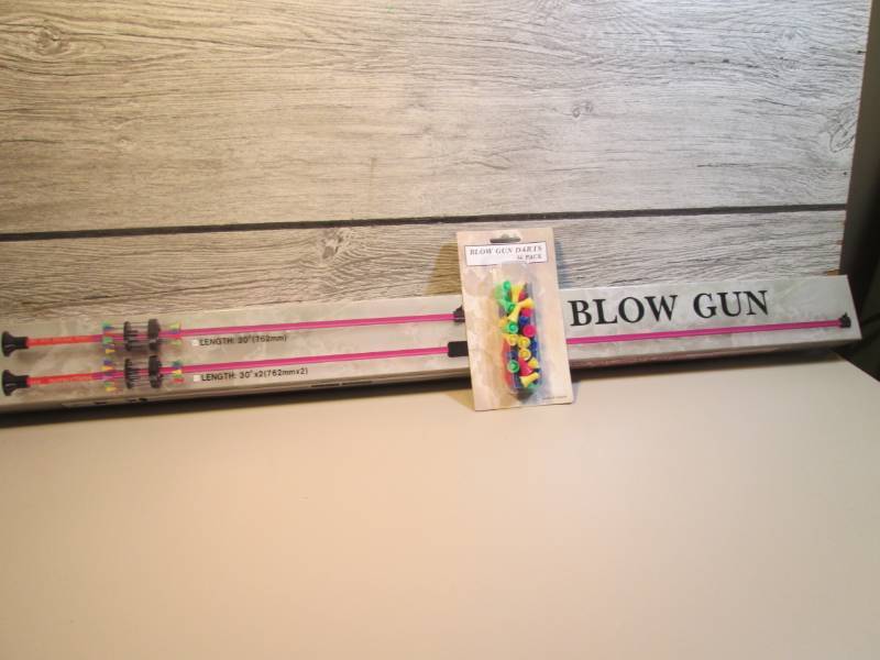 lot 111 image: 30 Blow Dart Gun with Pack of 36 B...