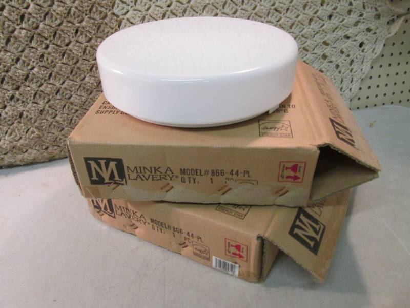 lot 122 image: Lot of 3 Minka Lavery Light Fixture...