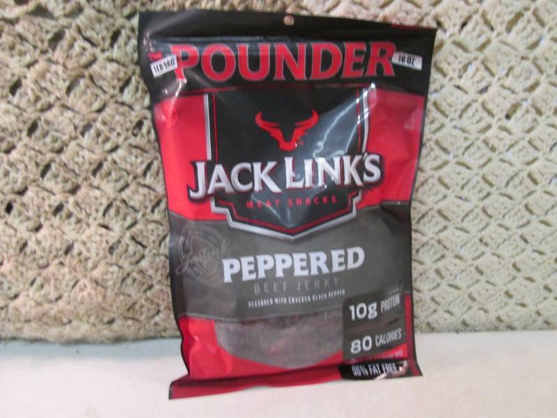 lot 153 image: 1 Pound Bag of Jack Links Peppered ...