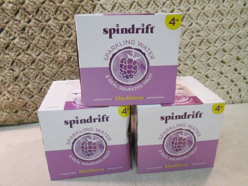 lot 194 image: 3 4-Packs of Spindrift Blackberry S...