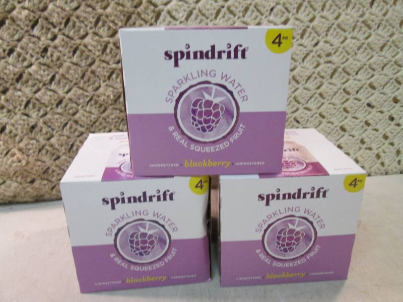 lot 195 image: 3 4-Packs of Spindrift Blackberry S...