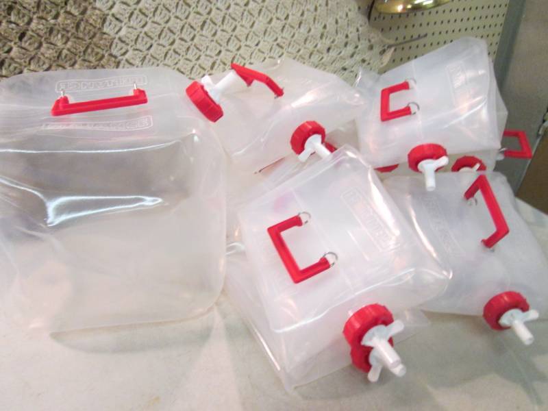 lot 203 image: Lot of 10 Fold-N-Carrier 5 Gallon W...