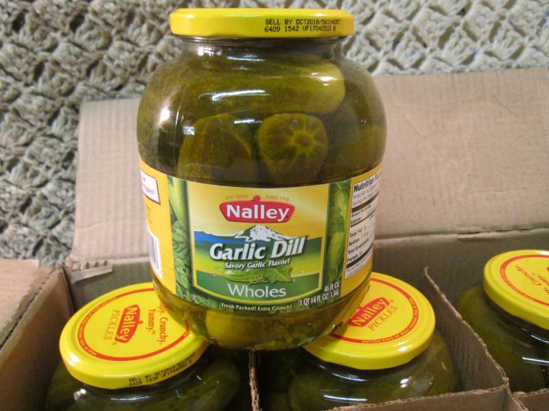 lot 232 image: Case of 6 Large Jars of Whole Garli...