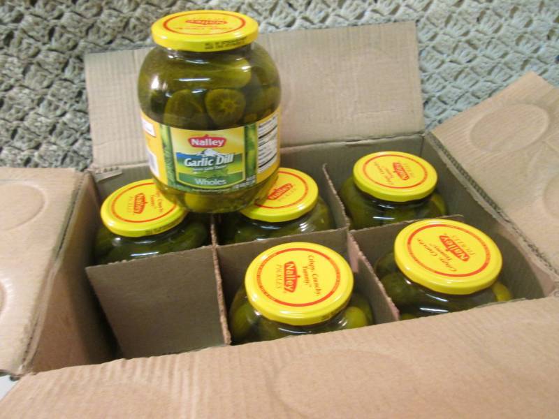 lot 233 image: Case of 6 Large Jars of Whole Garli...