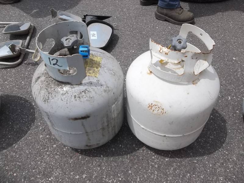 lot 12 image: 2-20 Lb. Propane Tanks
