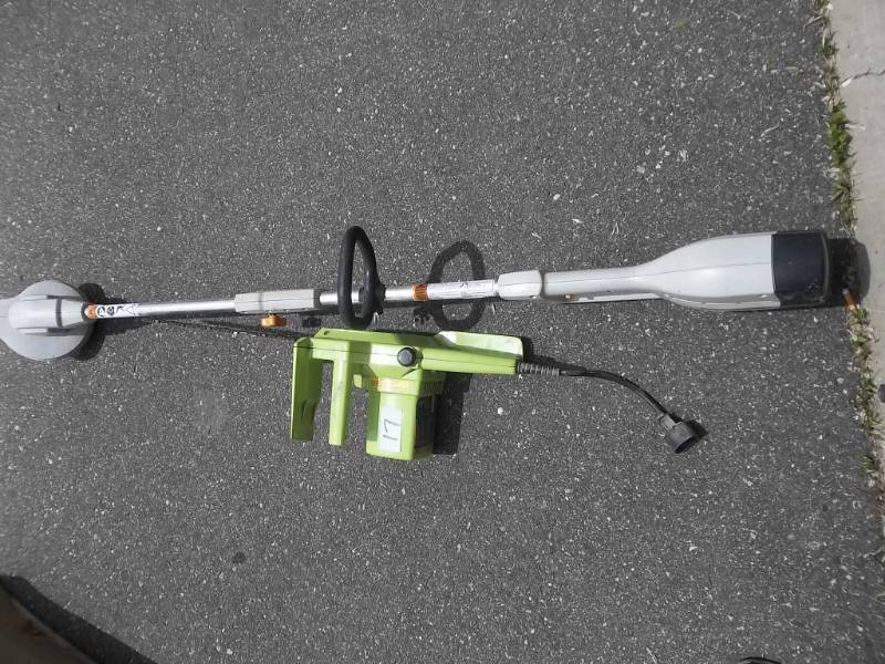lot 17 image: Poulan Electric Chain Saw & Ryobi Trimmer (No Charger)