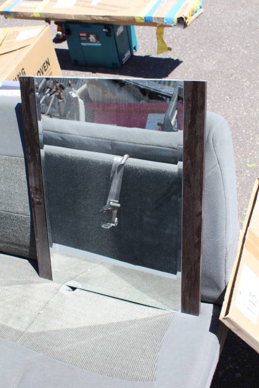 lot 145 image: Wood Frame Wall Mirror