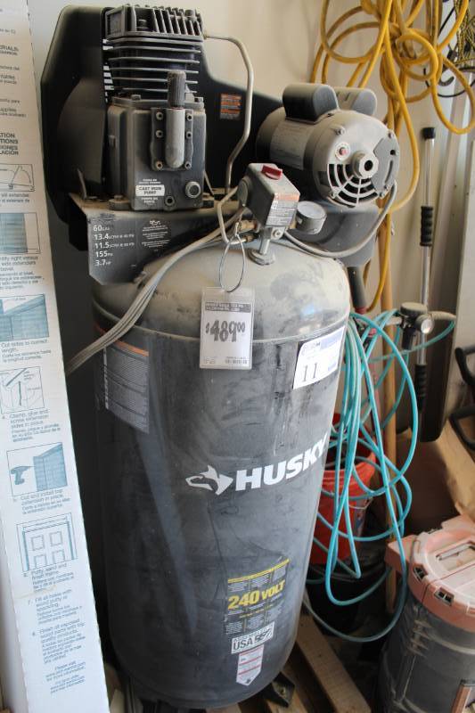 Husky 60 Gallon Air Compressor Brooklyn Park Construction Equipment Surplus Sale K Bid