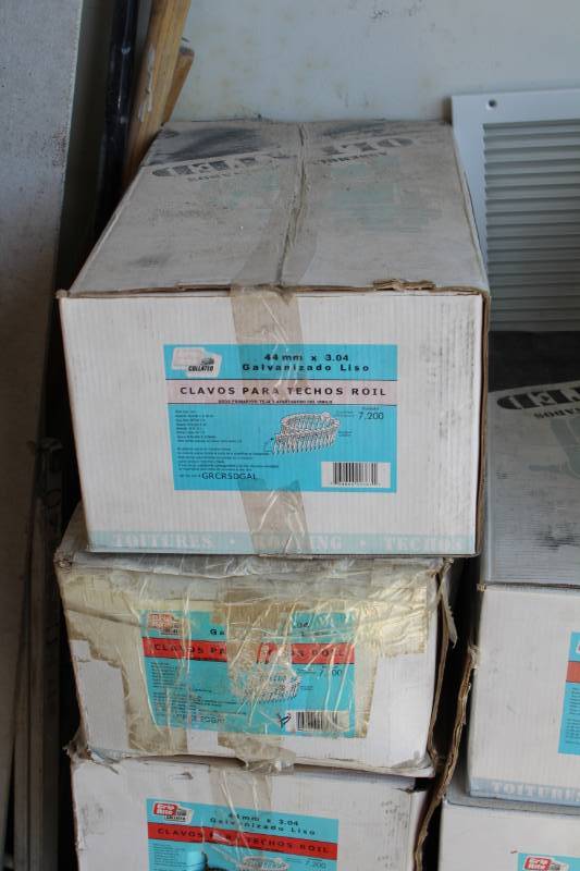 lot 41 image: Lot of (2) Grip Rite Collated 1-34in. X .120in. Galvanized Smooth Shank Wire Weld Coil Roofing Nails