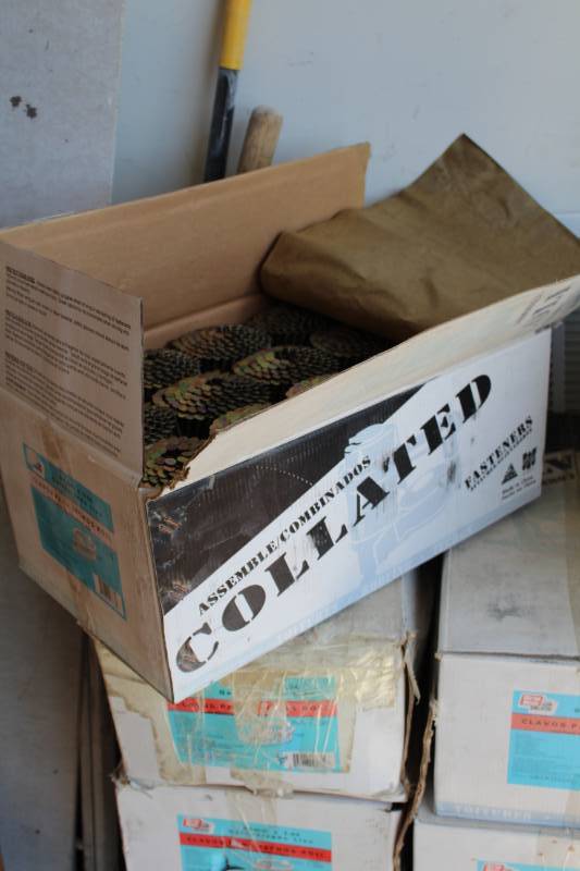 lot 42 image: Lot of (2) Grip Rite Collated 1-34in. X .120in. Galvanized Smooth Shank Wire Weld Coil Roofing Nails