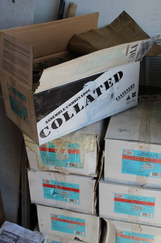lot 44 image: Lot of (2) Grip Rite Collated 1-34in. X .120in. Galvanized Smooth Shank Wire Weld Coil Roofing Nails