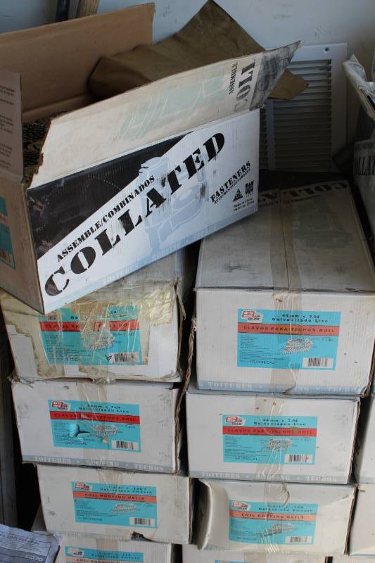 lot 46 image: Lot of (2) Grip Rite Collated 1-34in. X .120in. Galvanized Smooth Shank Wire Weld Coil Roofing Nails