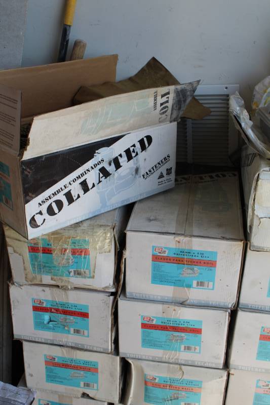 lot 47 image: Lot of (2) Grip Rite Collated 1-34in. X .120in. Galvanized Smooth Shank Wire Weld Coil Roofing Nails