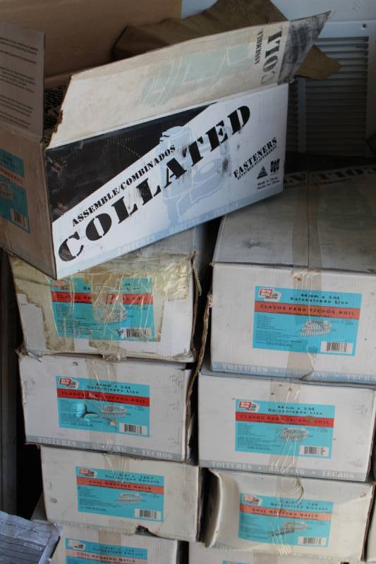 lot 48 image: Lot of (2) Grip Rite Collated 1-34in. X .120in. Galvanized Smooth Shank Wire Weld Coil Roofing Nails