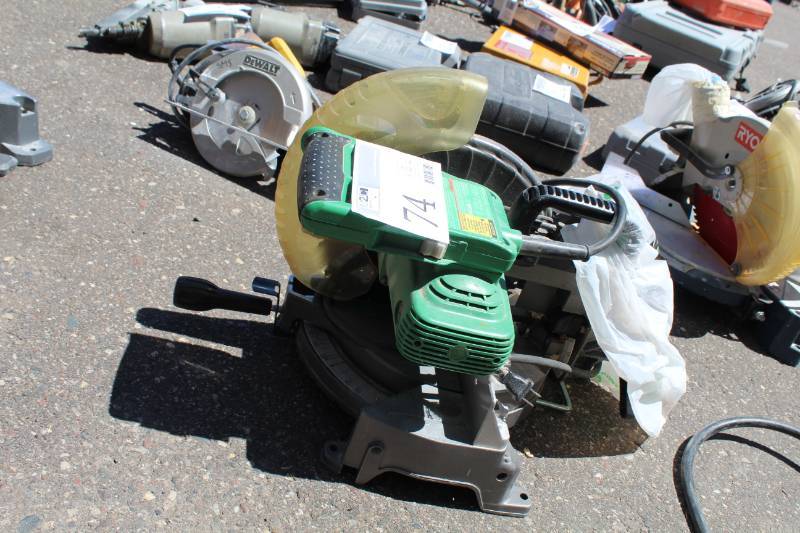lot 74 image: Hitachi 10in. Laser Guided Compound Miter Saw