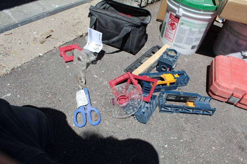 lot 64 image: Router Guides, Large Snips, Case