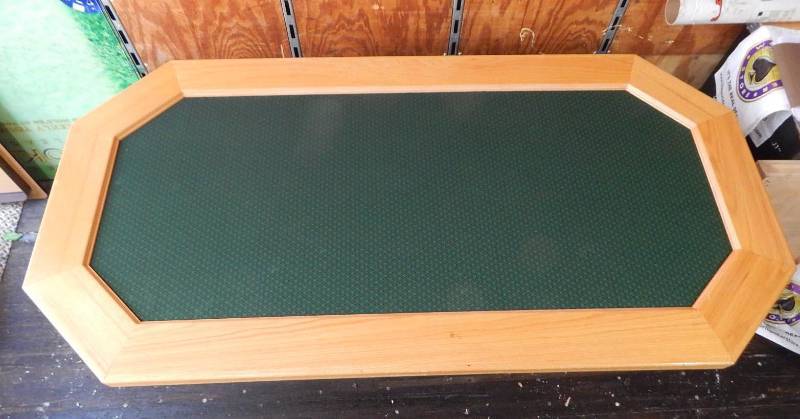 New Large Custom Built Player Poker Gaming Table With Card Suits Pattern