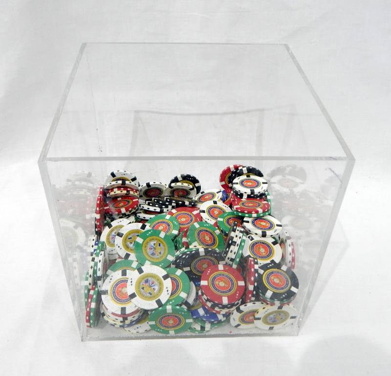 Lot of Hundreds of Mixed United States Army and Marine Corps Poker Chips