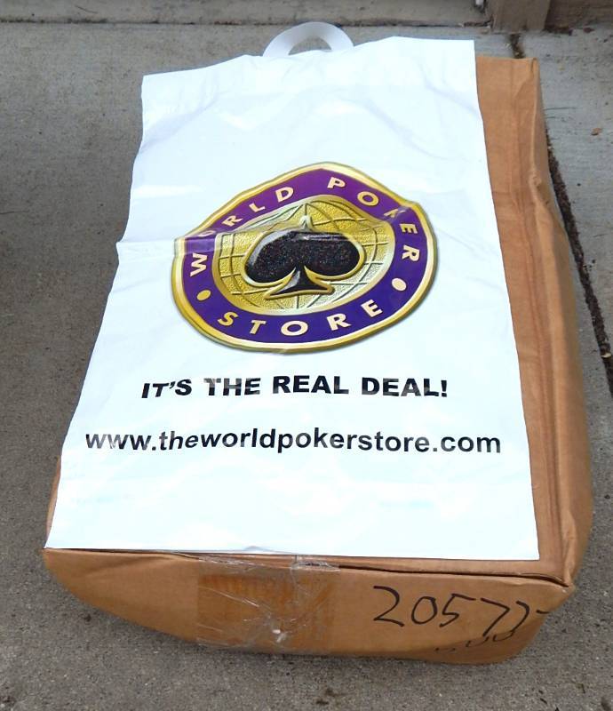 Lot of Approximately 500 World Poker Store Retail Plastic Bags with Handles