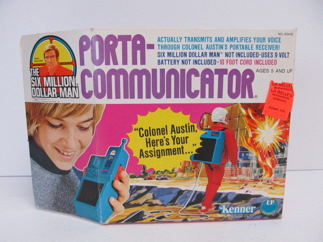 lot 31 image: NOS Vintage SIX MILLION DOLLAR MAN Porta-Communicator Toy
