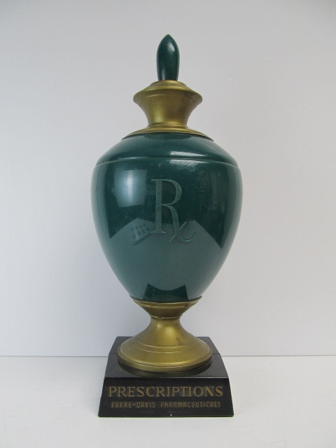 lot 121 image: Vintage 1950s Lighted Pharmacy Advertising Display