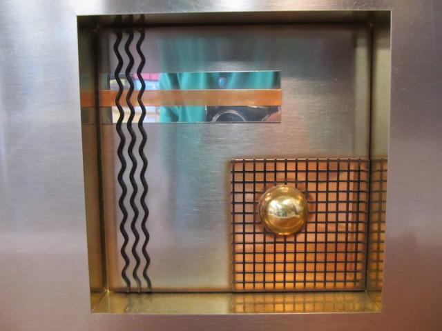 lot 120 image: Pair of Vintage Mixed Metal Dimensional Wall Sculptures