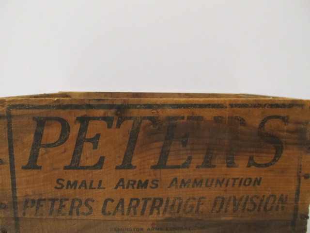 lot 215 image: Old Vintage PETERS Small Arms Ammo Crate